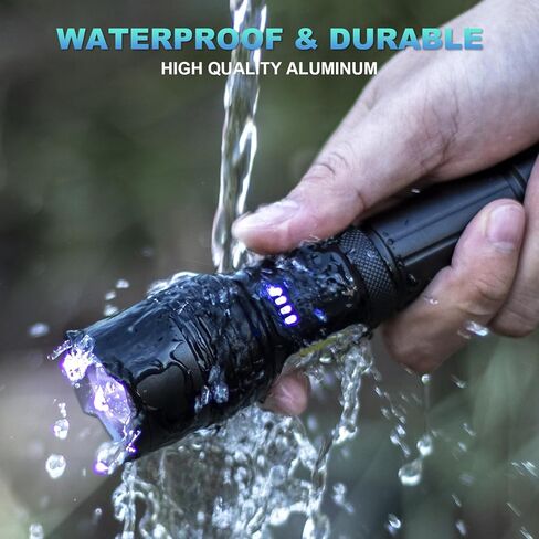 Rechargeable LED Flashlights High Lumen,99,000 Lumens Super Bright Flashlight,Powerful Flash Light 5 Modes for Outdoor Emergency Hiking Camping in Kuwait