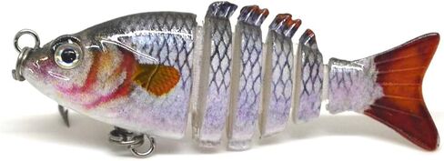 Silver Scaled Fry Multi Jointed Fishing Lure Swimbait Musky bass 2" (50mm) / 2g / 6 Segments in Saudi Arabia