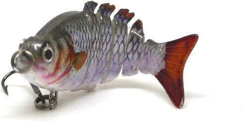 Silver Scaled Fry Multi Jointed Fishing Lure Swimbait Musky bass 2" (50mm) / 2g / 6 Segments in Saudi Arabia