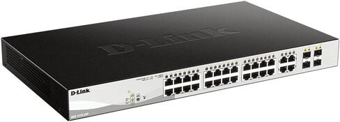 دي لينك DGS-1210-28P محول ويب سمارت 24 منفذ جيجابت POE مع 4 فتحات SFP، أخضر in Saudi Arabia