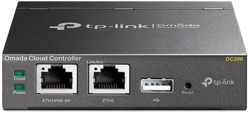 وحدة التحكم السحابية TP-Link Omada - تعمل مع جميع Omada Eaps، بدون تكلفة إضافية، تعمل بالطاقة Poe، منفذ USB (Oc200)، أسود (متجدد) in Kuwait