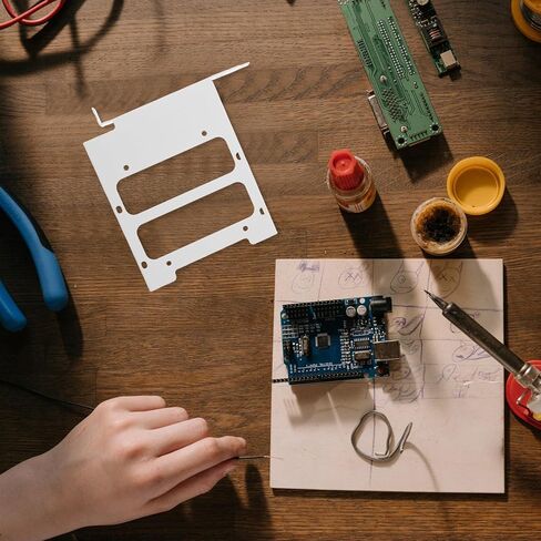 Uonlytech Pci فتحة القرص الصلب قوس 3.5 بوصة علبة تركيب معدنية محول اللوحة الخلفية لمحرك القرص الصلب SSD التثبيت في حالة الكمبيوتر المكتبي in Kuwait