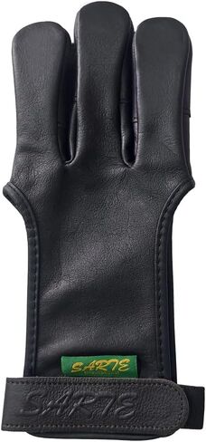Chocolate Brown Cow Leather Three Finger Archery Gloves in Saudi Arabia