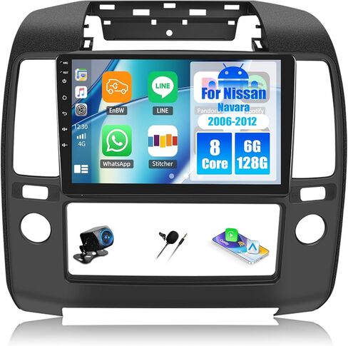 [8 Core 6G+128G] Android 15 Car Stereo for Nissan Navara 2006-2012 with Wireless CarPlay Android Auto,9" Touchscreen Car Radio with Mirror Link WiFi/GPS DSP Bluetooth FM/RDS HiFi+Backup Camera in Saudi Arabia
