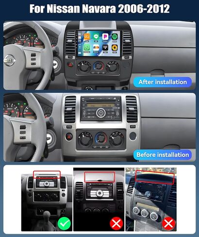 [8 Core 6G+128G] Android 15 Car Stereo for Nissan Navara 2006-2012 with Wireless CarPlay Android Auto,9" Touchscreen Car Radio with Mirror Link WiFi/GPS DSP Bluetooth FM/RDS HiFi+Backup Camera in Saudi Arabia