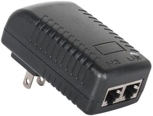 8X 48V 0.5A Passive PoE Power Injector Kit – for IP Cameras & VoIP Phones, US Plug, AC 100–240V Input, 24W DC Output, Certified Safety in Saudi Arabia
