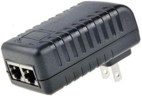 قطعتان من حاقن POE 24V1A مع قابس حائط مدمج - بيانات إيثرنت + محول طاقة لهواتف IP، وكاميرات CCTV، والبوابات، ومحطات الشبكة 24 فولت in Kuwait