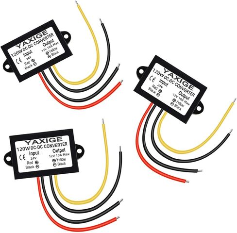 DC 24V to 12V 10A 120W Power Step-Down Converter, Waterproof Power Conversion Transformer for LED Lights in Golf carts and Club Cars in Kuwait