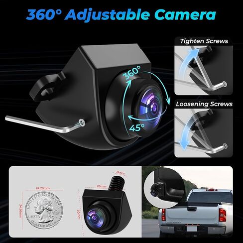 AHD 1080P Vehicle Backup Camera for Car,360°Rotatable Reverse Rear View Cameras Night Vision IP69K Waterproof Rear/Front/Side View Camera 170° Wide Angle Reverse Line Universal for Vehicles in Saudi Arabia