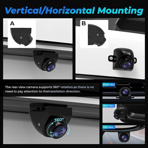 AHD 1080P Vehicle Backup Camera for Car,360°Rotatable Reverse Rear View Cameras Night Vision IP69K Waterproof Rear/Front/Side View Camera 170° Wide Angle Reverse Line Universal for Vehicles in Saudi Arabia