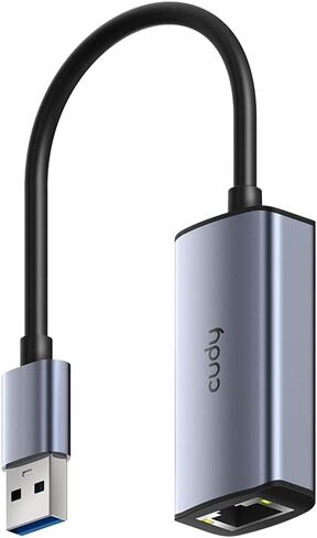 Cudy USB-A to 2.5 Gbps Ethernet Adapter, USB 3.0 Network Adapter, Aluminum RJ45 LAN Internet Adapter Driver Free, Compatible with Switch, MacBook,TV Box, XPS, Steam Dec, UE25A in Saudi Arabia