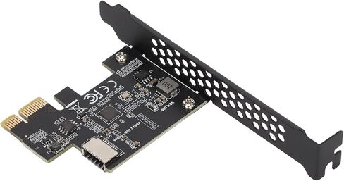 Yosoo Health Gear Pcie to Type E Riser Card Expansion Card, USB C 3.2 Pcie Type E Ceramic Capacitors Double Fast Usb3.2 Front Panel Typec Interface, USB C Pcie for Desktop Pc (Black) in Saudi Arabia
