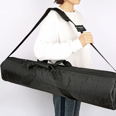 Outdoor Tripod Carry Bag with Shoulder Strap, Thick Oxford Cloth Photography Equipment Storage Case, Black 120cm Length X 18cm Diameter, Suitable for Lighting and Camera in Saudi Arabia