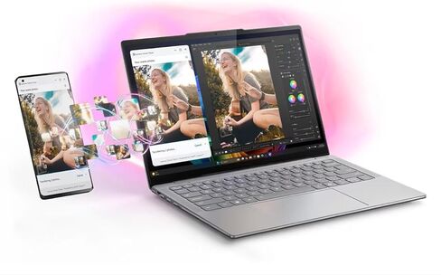 Lenovo Slim 7i Aura Edition Laptop with Intel Core Ultra 5 226V Processor, 14" Touchscreen OLED 400nits Display, 16 GB LPDDR5X-8533MT/s Memory, 1TB Storage, Wi-Fi 7, 5MP RGB+IR Cam, and Win 11 Pro in Kuwait