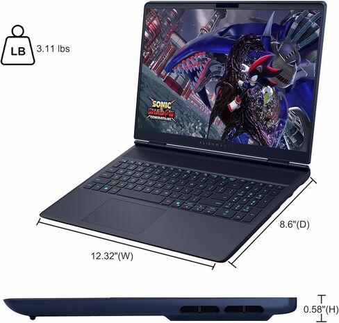 كمبيوتر محمول Dell Alienware 16X Aurora Gaming AI مقاس 16 بوصة WQXGA 240 هرتز (100% DCI-P3) Intel 24-core Ultra 9 275HX 64 جيجابايت ذاكرة الوصول العشوائي 2 تيرابايت SSD GeForce RTX 5070 (ما يصل إلى 798 AI Tops) Thunderbolt Win11Pro مع مساعد الطيار in Kuwait