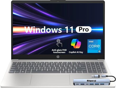 HP 2025 17 Laptop, 17.3" FHD Display, AMD Ryzen 5 Processor (Beats i7-1165G7), 32GB RAM, 1TB SSD, HDMI, Webcam, Wi-Fi 6, Windows 11 Pro, Silver with Docking Station in Saudi Arabia