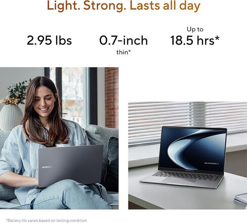 كمبيوتر محمول للأعمال ASUS ExpertBook PM3 مقاس 14 بوصة، ومعالج AMD Ryzen AI7 350، وذاكرة وصول عشوائي 32 جيجابايت، و1 تيرابايت SSD، وواي فاي 7، ونظام التشغيل Windows 11 Pro، رمادي ضبابي، PM3406CKA-XS76 in Kuwait