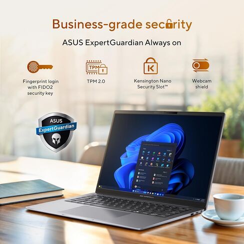 كمبيوتر محمول للأعمال ASUS ExpertBook PM3 مقاس 14 بوصة، ومعالج AMD Ryzen AI7 350، وذاكرة وصول عشوائي 32 جيجابايت، و1 تيرابايت SSD، وواي فاي 7، ونظام التشغيل Windows 11 Pro، رمادي ضبابي، PM3406CKA-XS76 in Kuwait