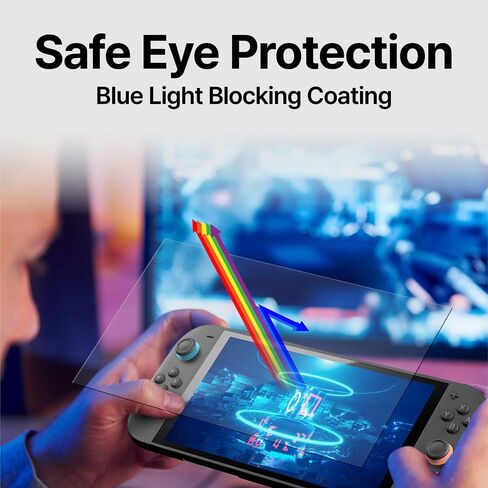 COKER [2 PACK Ultra Clear Gaming Screen Protector for Nintendo Switch 2 Anti-Scratch, Anti-Fingerprint, Anti-Glare, Touch Sensitive, PET Film, Blue Light Block, Easy Install in Saudi Arabia