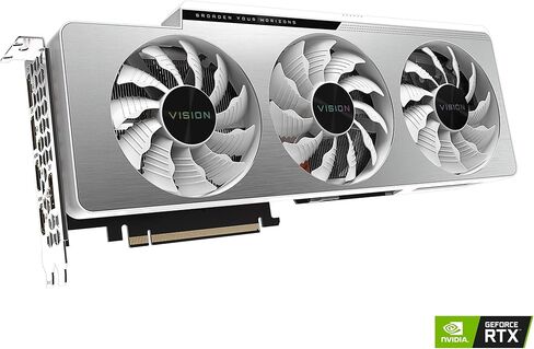 بطاقة رسومات GIGABYTE GeForce RTX 3090 Vision OC 24G، 3X WINDFORCE Fans، 24GB 384-bit GDDR6X، بطاقة فيديو GV-N3090VISION OC-24GD in Kuwait