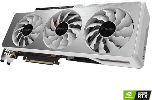 بطاقة رسومات GIGABYTE GeForce RTX 3090 Vision OC 24G، 3X WINDFORCE Fans، 24GB 384-bit GDDR6X، بطاقة فيديو GV-N3090VISION OC-24GD in Kuwait
