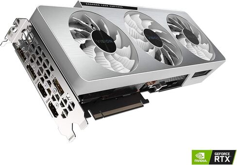 بطاقة رسومات GIGABYTE GeForce RTX 3090 Vision OC 24G، 3X WINDFORCE Fans، 24GB 384-bit GDDR6X، بطاقة فيديو GV-N3090VISION OC-24GD in Kuwait