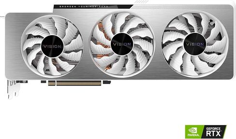 بطاقة رسومات GIGABYTE GeForce RTX 3090 Vision OC 24G، 3X WINDFORCE Fans، 24GB 384-bit GDDR6X، بطاقة فيديو GV-N3090VISION OC-24GD in Kuwait