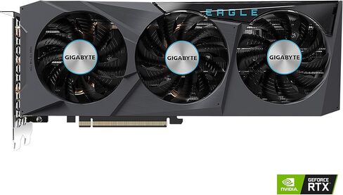 بطاقة رسومات GIGABYTE GeForce RTX 3070 Eagle OC 8G (REV2.0)، 3X WINDFORCE Fans، LHR، 8GB 256-bit GDDR6، GV-N3070EAGLE OC-8GD REV2.0 بطاقة فيديو (متجددة) in Kuwait