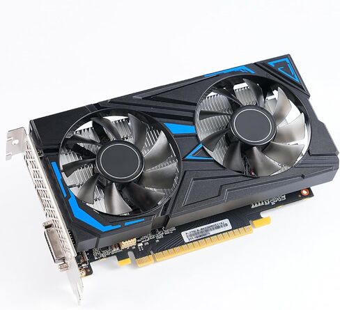 بطاقة رسومات Docooler GTX 1650 سعة 4 جيجابايت 128 بت GDDR5 ومروحة تبريد مزدوجة ورسومات كمبيوتر منخفضة الطاقة لوحدة معالجة الرسومات لألعاب العمل وتحرير الفيديو ومنافذ متعددة in Kuwait
