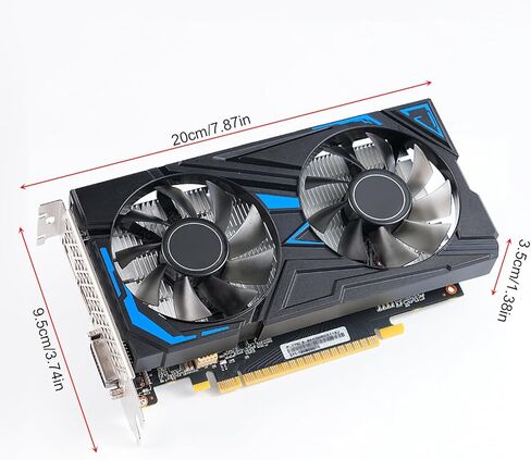 بطاقة رسومات Docooler GTX 1650 سعة 4 جيجابايت 128 بت GDDR5 ومروحة تبريد مزدوجة ورسومات كمبيوتر منخفضة الطاقة لوحدة معالجة الرسومات لألعاب العمل وتحرير الفيديو ومنافذ متعددة in Kuwait