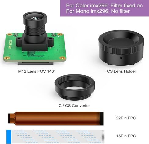 GS Camera Module with IMX296 Color Sensor Support Global Shutter External Trigger 1.58MPixel up to 60fps 1456x1088 Pixels Compatible with Raspberry pi Global Shutter Camera in Saudi Arabia