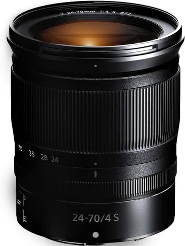 عدسة تكبير Nikon NIKKOR Z مقاس 24-70 مم f/4 S لكاميرات Z-Mount عديمة المرآة (متجددة) (عدسة مع حزمة ملحقات متقدمة من Sunshine) in Saudi Arabia