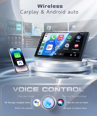 راديو 4G+64G لسيارة Honda Civic 2006 2007 2008 2009 2010 2011 ستيريو سيارة، CarPlay لاسلكي Android Auto 10.1 بوصة IPS شاشة تعمل باللمس Android 13 GPS WiFi Bluetooth DSP Audio HD كاميرا احتياطية in Saudi Arabia