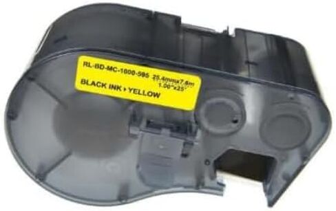 MC-1000-595-YL-BK Innovations Compatible Label Tape MC-1000-595-YL-BK Black Letters and Yellow Background for Label Tape - BMP41 - BMP51 - BMP53 Printer (1000) in Kuwait