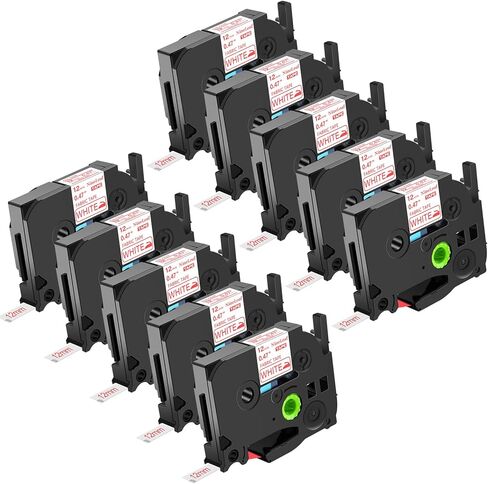 10 عبوات من NineLeaf متوافقة مع Brother TZe-FA231 TZ-FA231 TZFA231 TZeFA231 قماش قابل للكي باللون الأسود على الأبيض 12 مم 1/2 بوصة × 9.8 قدم 3 متر يعمل مع صانع الملصقات PT-D210 D200 H110 H100 D400 D600 in Kuwait