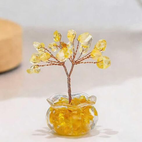 Crystal Tree of Life, Healing Crystal Tree, Birthday Gifts for Women, Handmade Decor for Positive Energy, Suitable for Room Decor and Office Desk, for Friends, Purple in Saudi Arabia