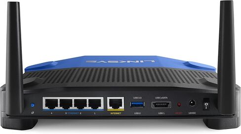 لينكسيس WRT1200AC راوتر لاسلكي ثنائي النطاق وواي فاي مع منافذ جيجابت وUSB 3.0 وeSATA in Saudi Arabia