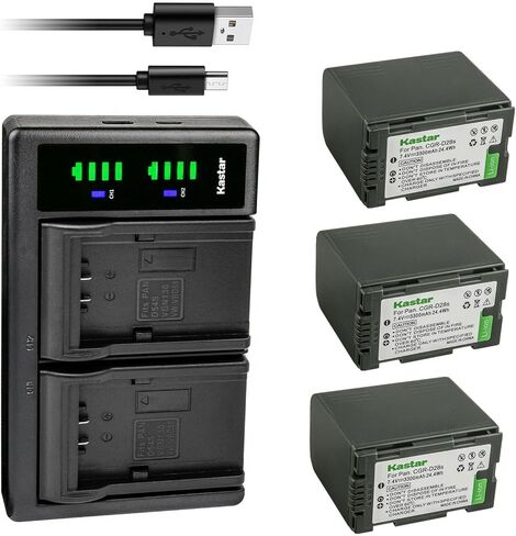 Kastar CGR-D28 LTD2 استبدال شاحن بطارية USB لباناسونيك CGR-D16SE/1B، CGR-D220، CGR-D220A/1B، CGR-D220E/1B، CGA-D28، CGA-D28A/1B، CGA-D28R، CGA-D28S، CGA-D28SE/1B، DE-A20، AG-B23P in Kuwait
