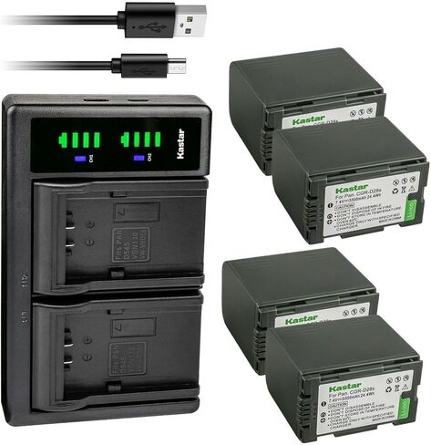 Kastar CGR-D28 LTD2 استبدال شاحن بطارية USB لباناسونيك CGR-D16SE/1B، CGR-D220، CGR-D220A/1B، CGR-D220E/1B، CGA-D28، CGA-D28A/1B، CGA-D28R، CGA-D28S، CGA-D28SE/1B، DE-A20، AG-B23P in Kuwait