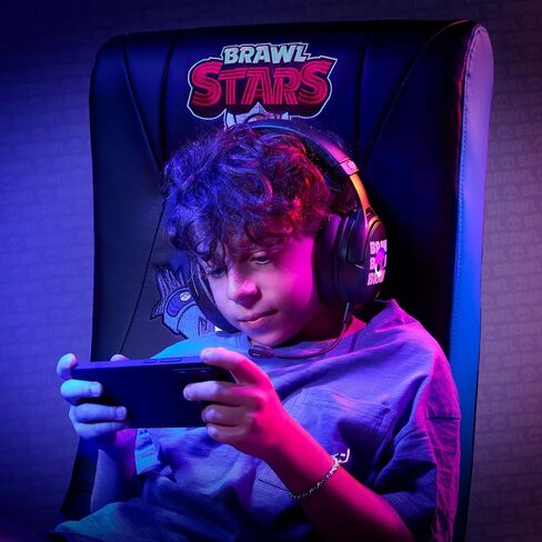 SUBSONIC - سماعة رأس لاسلكية للألعاب Brawl Stars مزودة بإضاءة LED وميكروفون قابل للفصل. سماعة ألعاب مرخصة رسميًا، متوافقة مع وحدات التحكم وأجهزة الكمبيوتر الشخصية والأجهزة اللوحية والهواتف الذكية - أسود in Kuwait