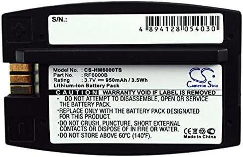 SYTH Replacement for Battery Compatible HME BAT41, RF6000B 6000 I.Q, Blue, Com6000, HS400, HS500, RFT, SYS6000, SYS6100, Wireless IQ, Wireless IQ HS6000 (950mAh/3.7V) in Saudi Arabia