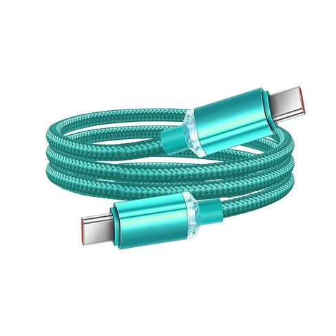 120W 6A Type C to Type C Super Fast Charging Cable,Data Transfer Cord,Android Phone Charger Cord (Black,78 inch) in Saudi Arabia