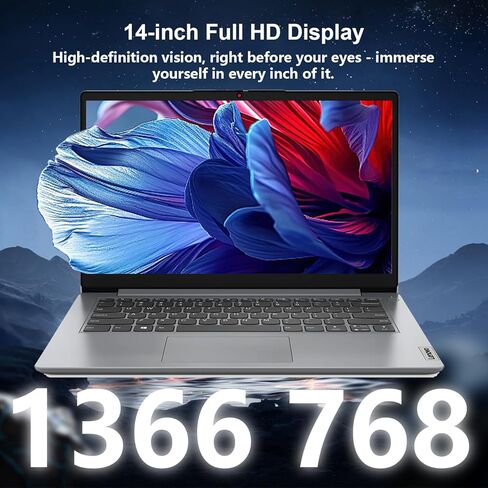 كمبيوتر محمول Lenovo IdeaPad 1 للاستخدام اليومي، شاشة 14 بوصة عالية الدقة، ذاكرة وصول عشوائي 8 جيجابايت، تخزين 384 جيجابايت (128 جيجابايت eMMC + 256 جيجابايت PCIe)، مكتب 365 لمدة عام، معالج Intel Core، Win 11 Home، حزمة مع ماوس Thunderobot اللاسلكي in Saudi Arabia