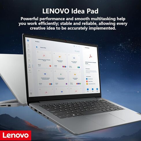 كمبيوتر محمول Lenovo IdeaPad 1 للاستخدام اليومي، شاشة 14 بوصة عالية الدقة، ذاكرة وصول عشوائي 8 جيجابايت، تخزين 384 جيجابايت (128 جيجابايت eMMC + 256 جيجابايت PCIe)، مكتب 365 لمدة عام، معالج Intel Core، Win 11 Home، حزمة مع ماوس Thunderobot اللاسلكي in Saudi Arabia