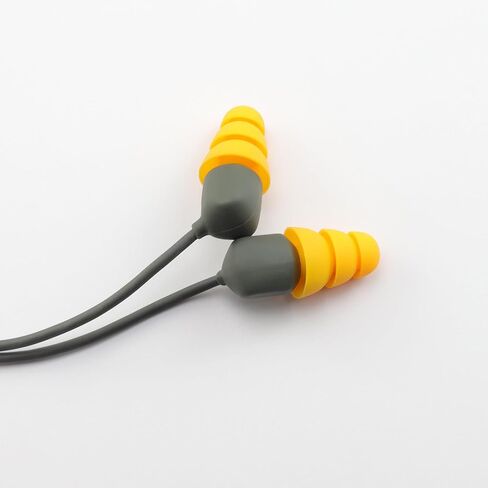 Replacement Triple Flange Ear Tips for Elgin Discord Gen 3 / Rumble/Rumble Wired, Soft Silicone Ear Tips, 12 Pairs (Yellow, Large) in Saudi Arabia