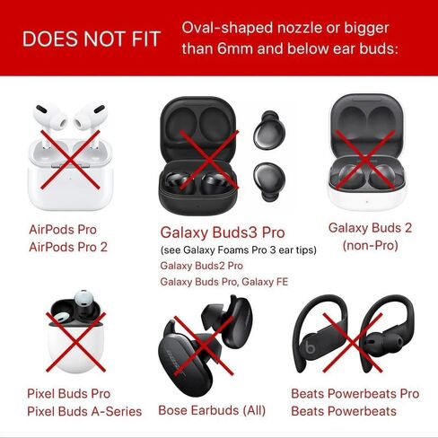 أطراف أذن عالمية من إسفنج الذاكرة AirFoams Pro مع درع من السيليكون - أطراف سماعات أذن بديلة حاصلة على براءة اختراع لأجهزة Sony WF-1000XM3،4,5، Beats Fit Pro، Galaxy Buds2 Pro، Jabra والمزيد (3 أحجام متضمنة - S/M/L) in Kuwait