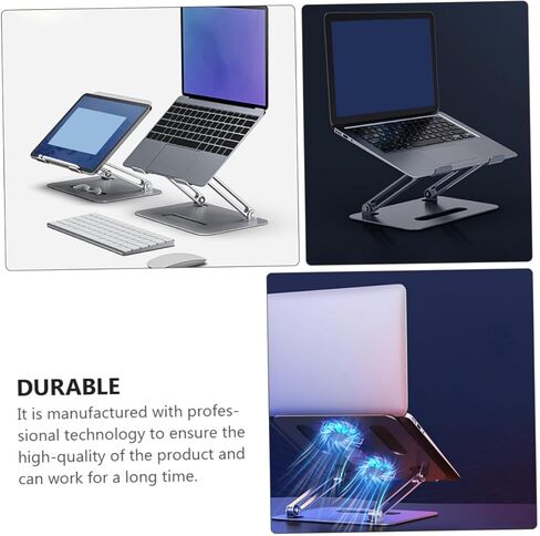 قاعدة تبريد للكمبيوتر المحمول من الألومنيوم بمروحة مزدوجة مع ارتفاع قابل للتعديل وتصميم قابل للطي لتبريد USB هادئ، متوافقة مع أجهزة الكمبيوتر المحمولة مقاس أقل من 17.3 بوصة، فضي، مناسبة للألعاب in Kuwait