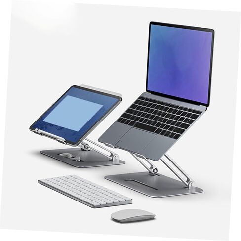 قاعدة تبريد للكمبيوتر المحمول من الألومنيوم بمروحة مزدوجة مع ارتفاع قابل للتعديل وتصميم قابل للطي لتبريد USB هادئ، متوافقة مع أجهزة الكمبيوتر المحمولة مقاس أقل من 17.3 بوصة، فضي، مناسبة للألعاب in Kuwait
