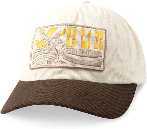 HUK Mens Fine Cord Unstructured Patch Trucker Hat, Casual Adjustable Cap for Outdoor and Everyday Wear in Saudi Arabia