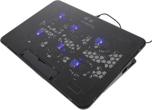 Kisangel Laptop Cooling Pad with Fan 15.6-inch Silent Laptop Cooler Stand Cooler Holder for Gaming and Office Use Black in Saudi Arabia